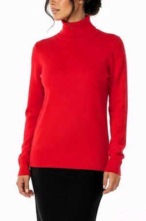 Κόκκινη μπλούζα λεπτή πλεκτή με ζιβάγκο