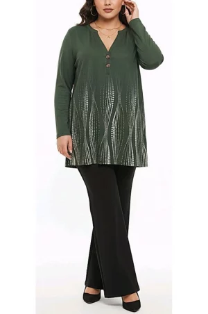 Μπλούζα ελαστική σε άνετη φαρδιά γραμμή