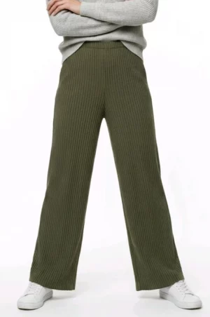 Ελαστικό παντελόνι χακί με λάστιχο στην μέση