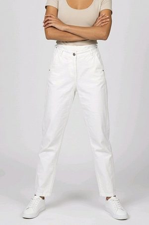 Cigarette παντελόνι λευκό ψηλόμεσο